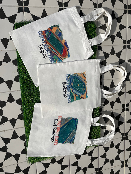 Watercolor stadium Totes