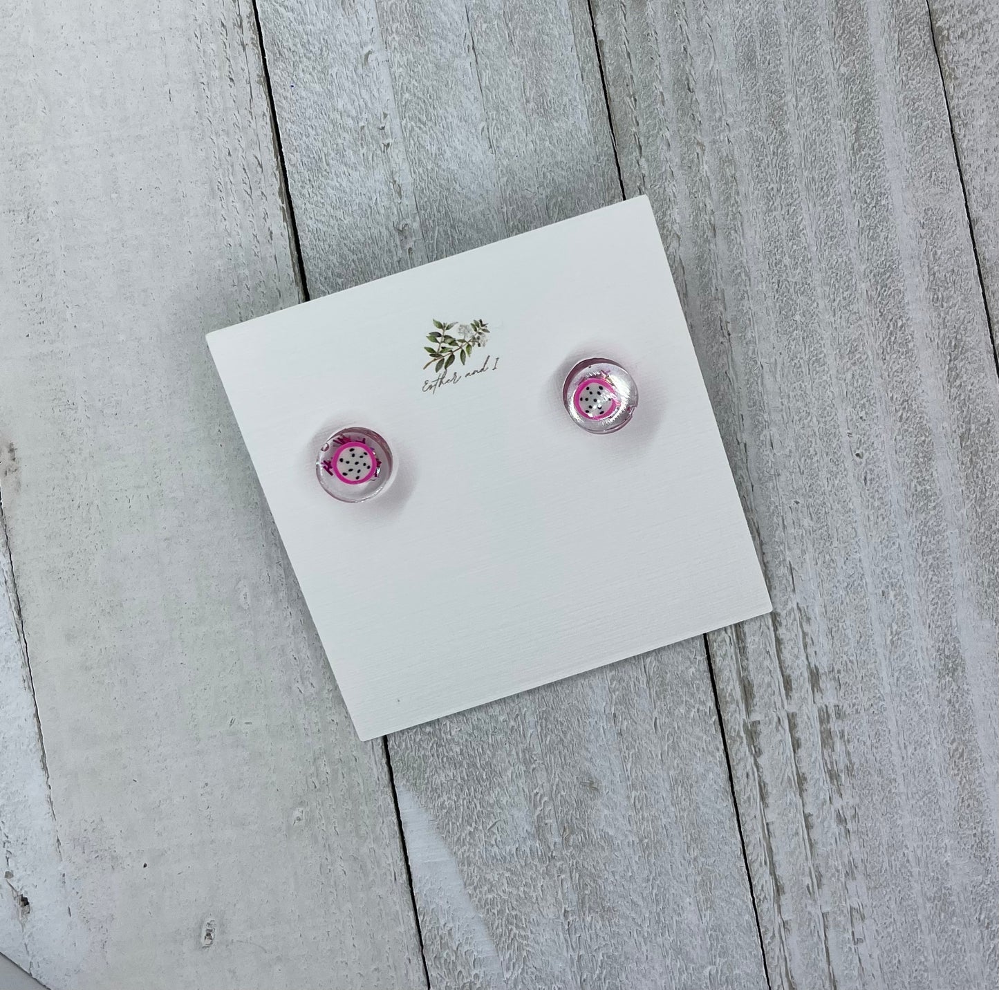 Handmade resin earring studs