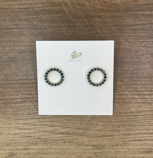 Mini open circle studs