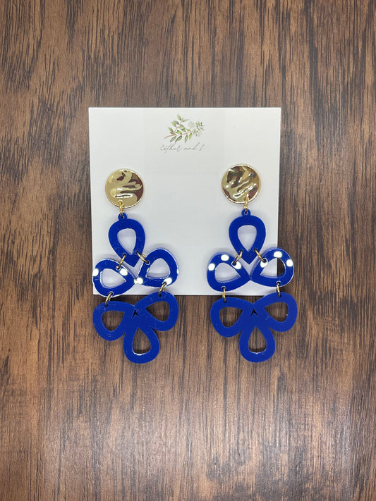 Blue Geometric Earrings