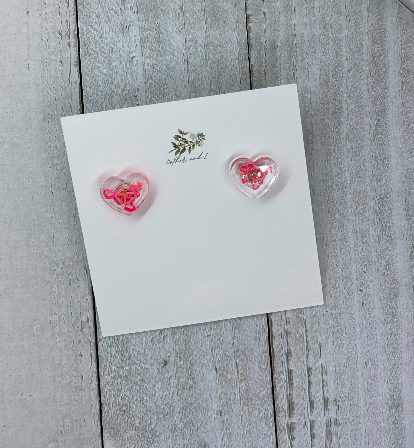 Handmade resin earring studs