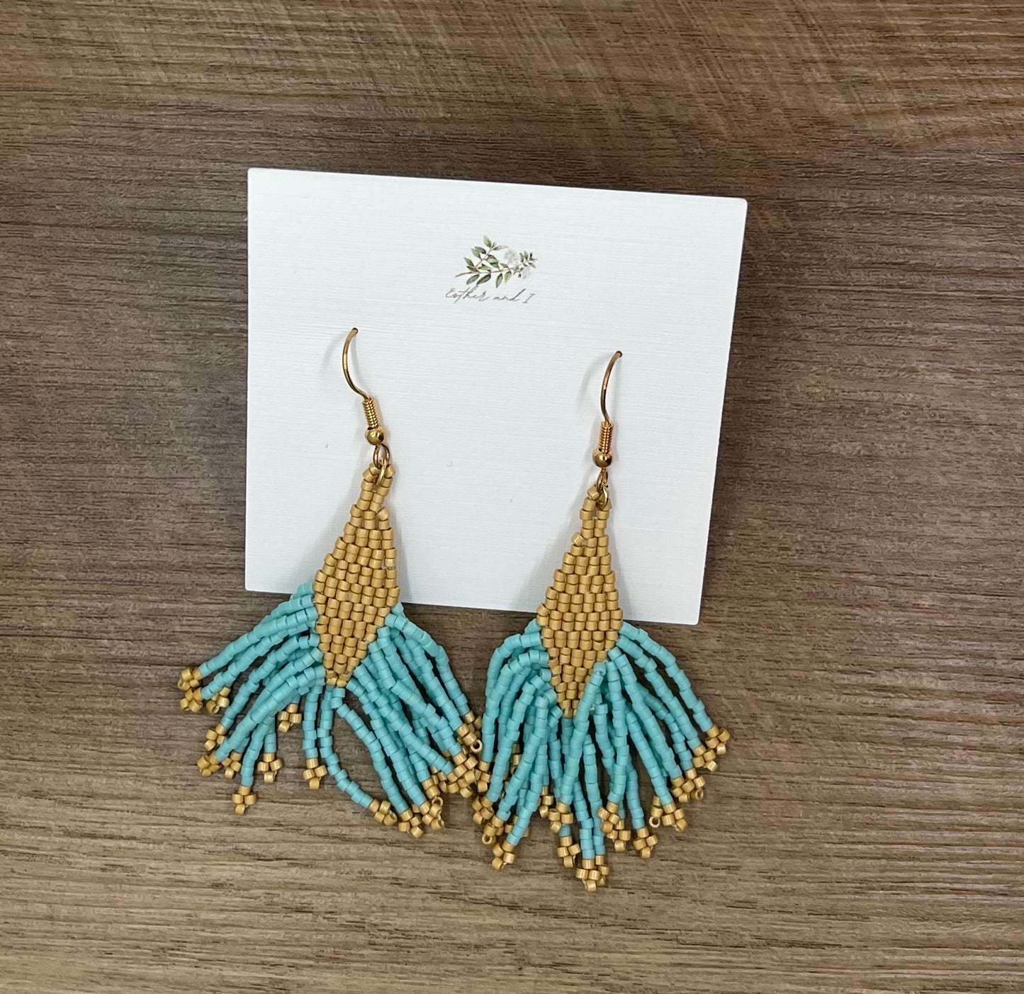 Multi Beaded Fringe Earrings