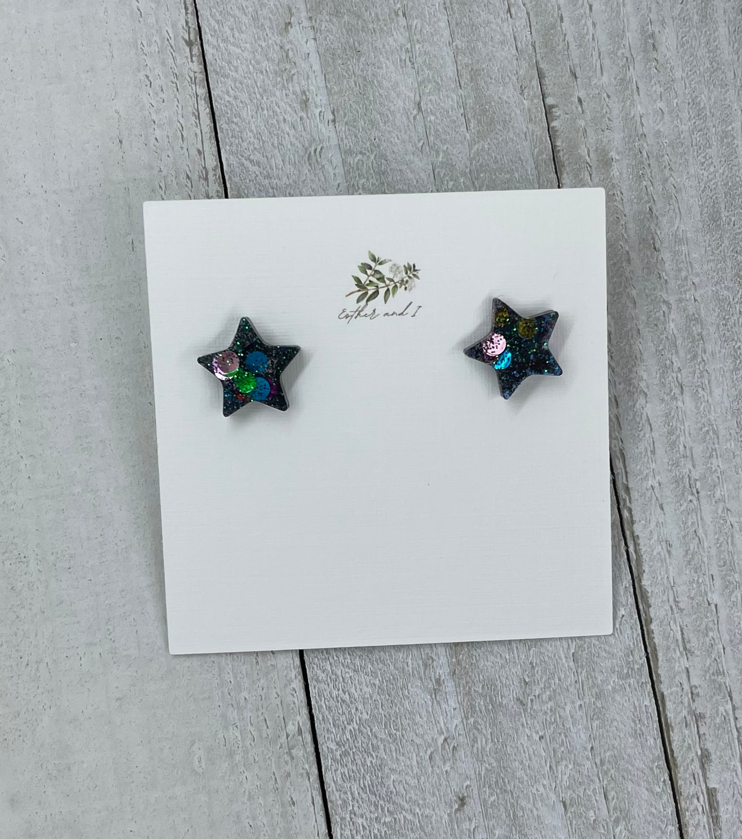 Handmade resin earring studs