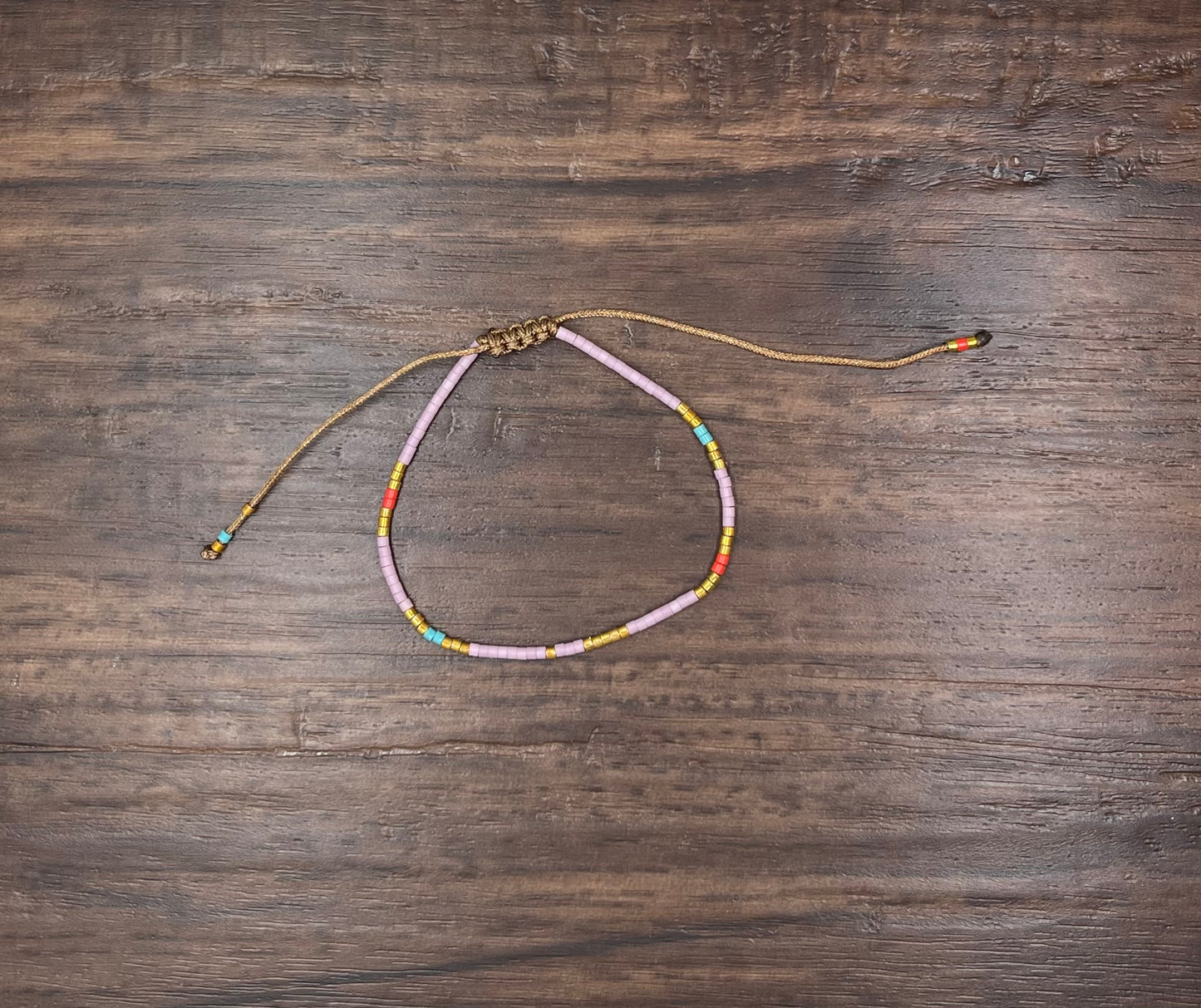 Tiny colorful adjustable bracelet