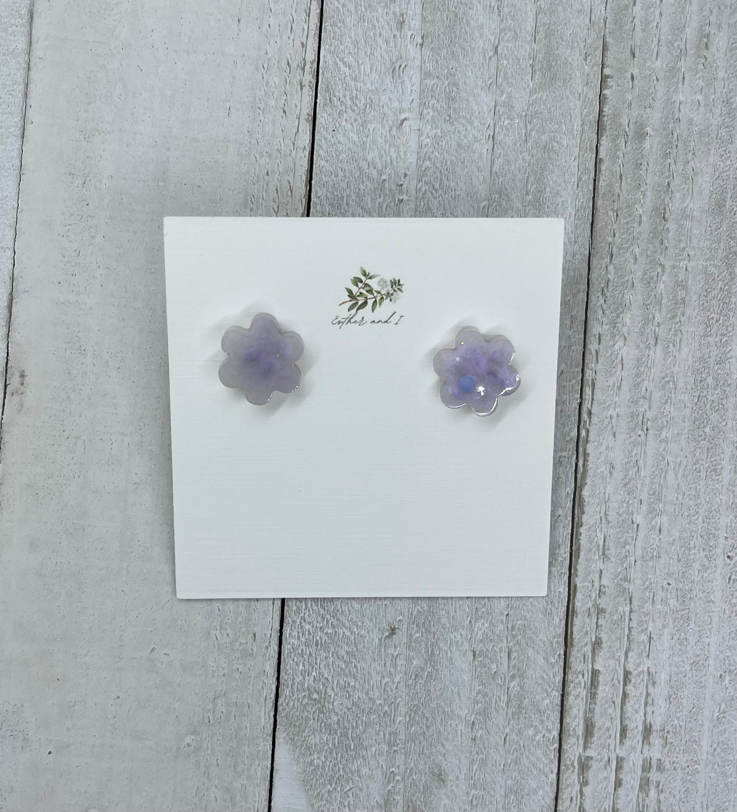 Handmade resin earring studs