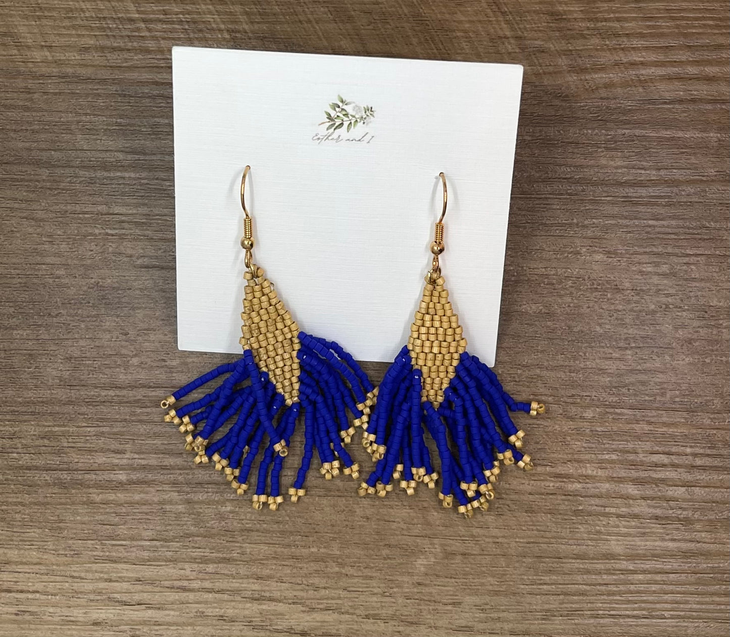 Multi Beaded Fringe Earrings