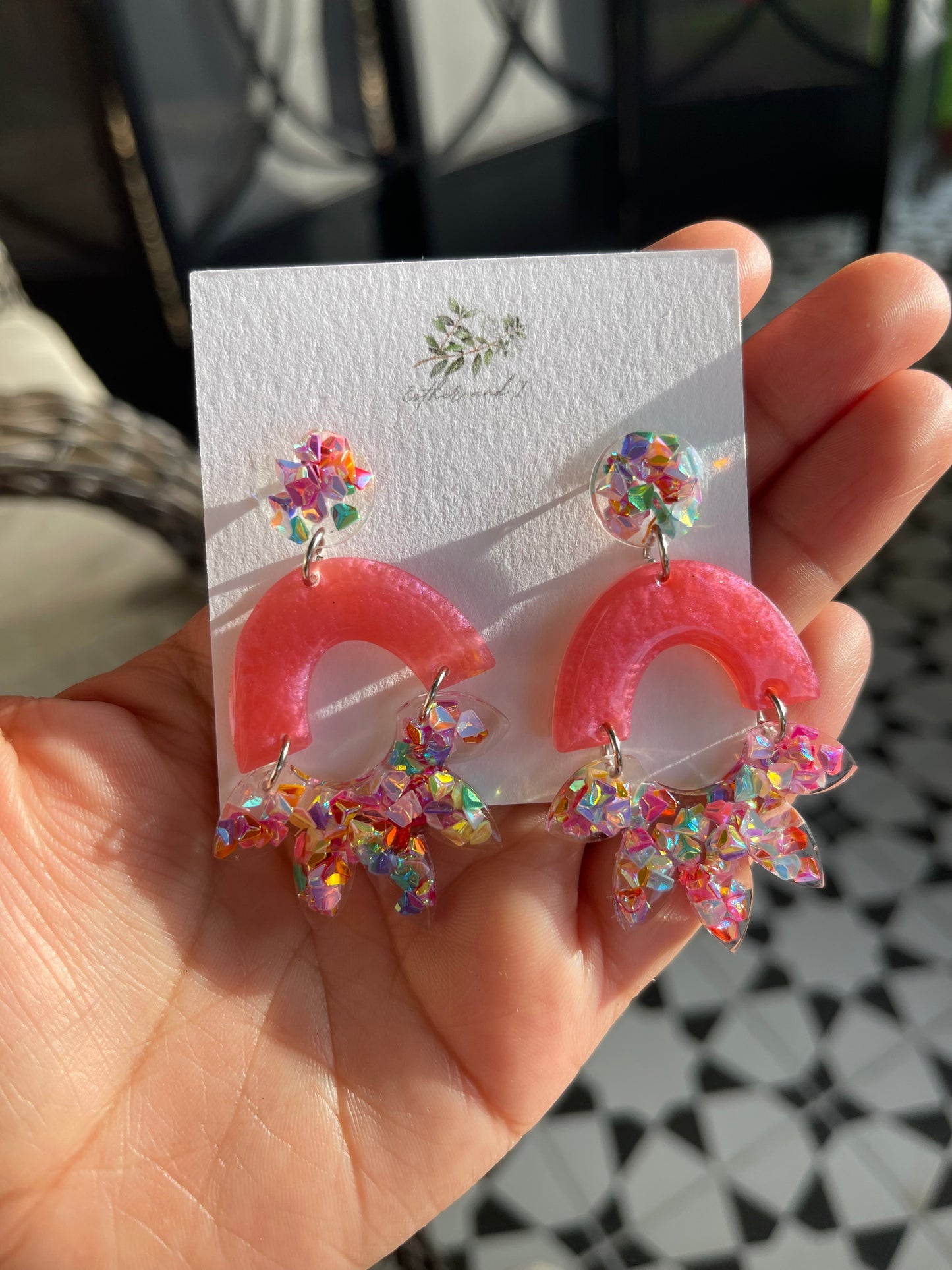 Pretty pink earrings