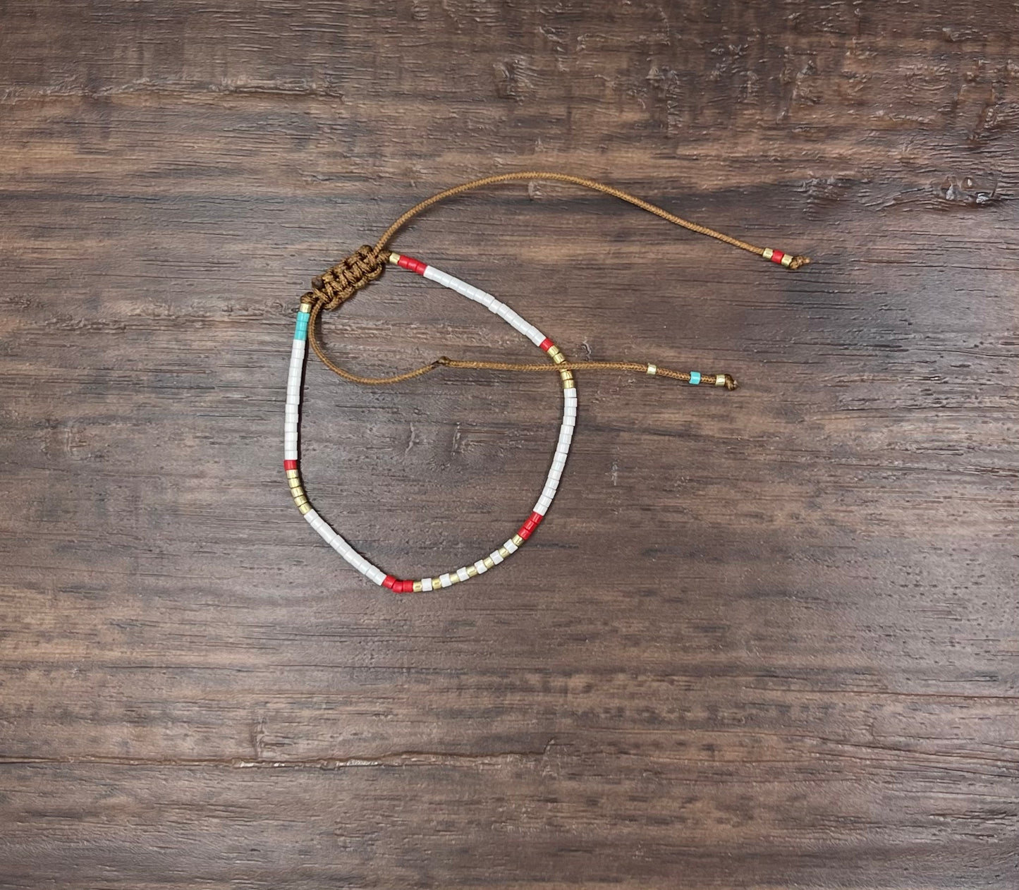 Tiny colorful adjustable bracelet